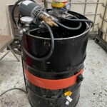 OC 50 mounted on 55 gallon steel drum Waste oil centrifuge clenaing system
